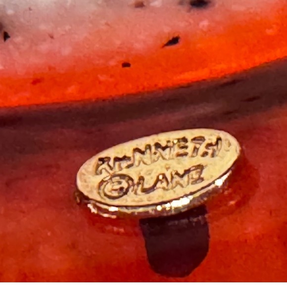 Kenneth Lane Bangle‎ Bracelet Dark Red Lucite Vintage Woman's 1980's EUC - Picture 2 of 9